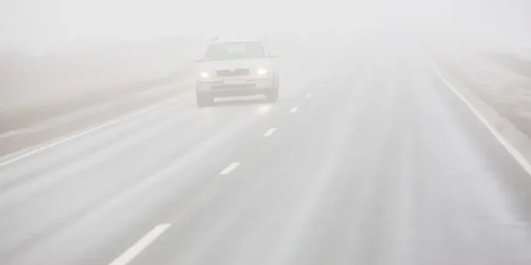 fog snow icy low poor visibility road winter ajax fire