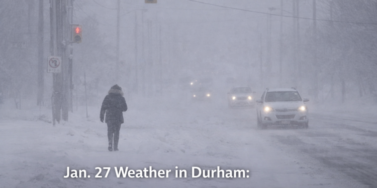 Jan. 27 Weather in Durham: Blowing Snow and -30 C Wind Chills Weather in Durham