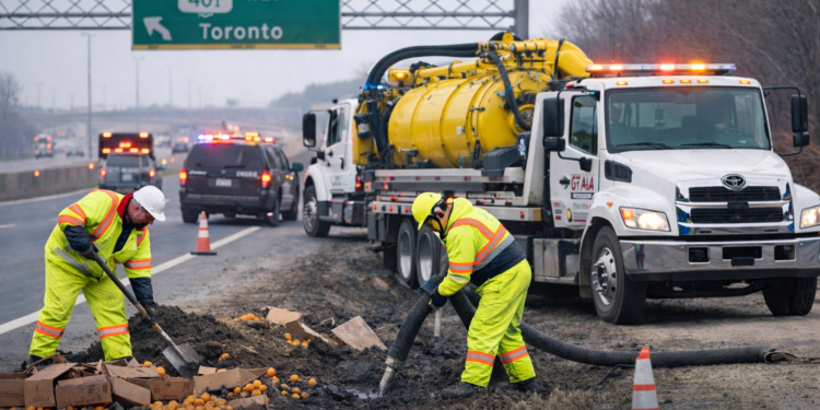 Ontario Towing Company Diesel Spill Conviction After Highway 401 Incident diesel spill conviction