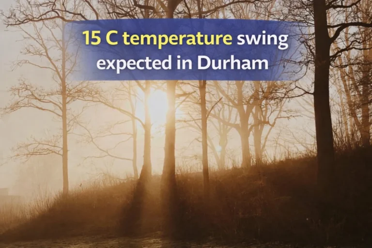15 c temperature swing expected in durham