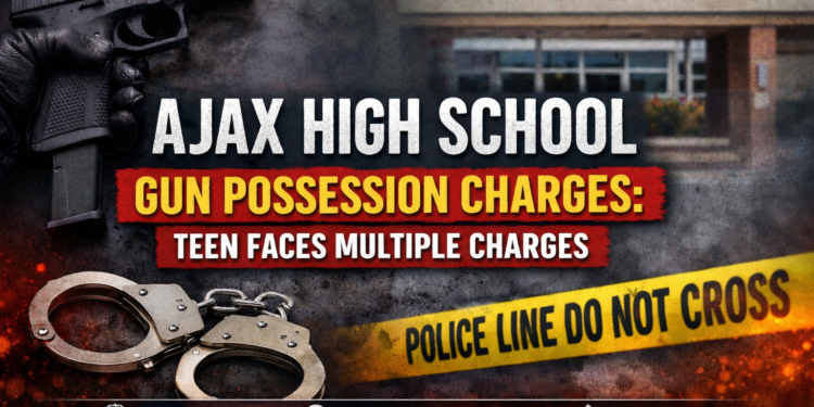 ajax high school gun possession chargest teen faces multiple charges