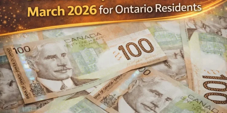 benefit cheques coming in march 2026 for ontario residents