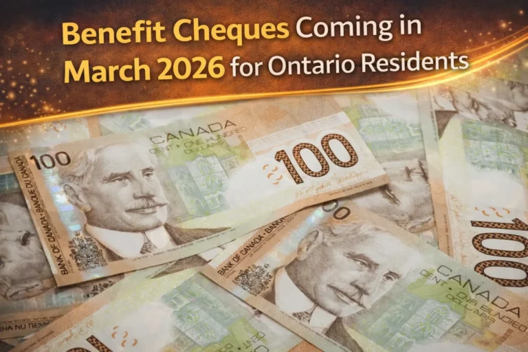 benefit cheques coming in march 2026 for ontario residents