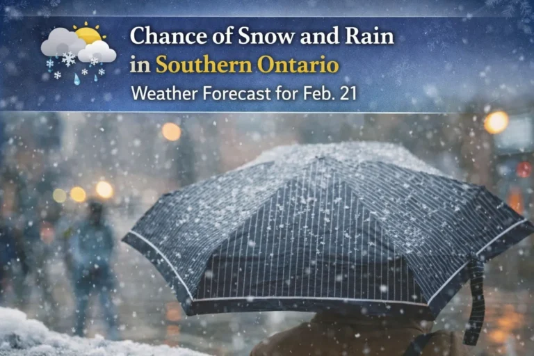 chance of snow and rain in southern ontario – weather forecast for feb. 21