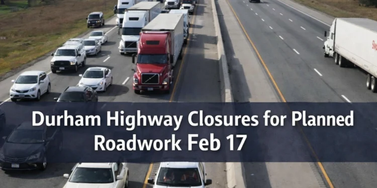 Durham Highway Closures for Planned Roadwork on Feb. 17 durham highway closures for planned roadwork feb 17th