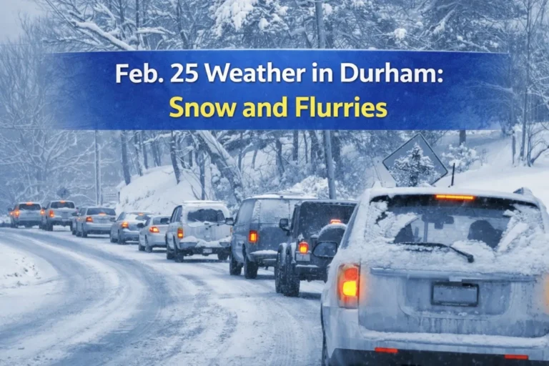 feb. 25 weather in durham snow and flurries