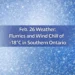 Feb. 26 Weather: Flurries and Wind Chill That Feels Like -18°C in Southern Ontario feb. 26 weather flurries and wind chill of 18°c in southern ontario