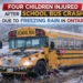 four children injured after school bus crash due to freezing rain in ontario