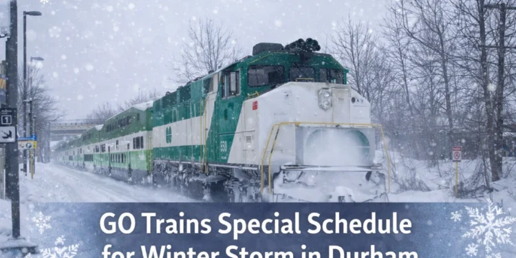 GO Trains to Run on Special Schedule Due to Winter Storm in Durham go trains special schedule for winter storm in durham