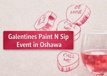 galentines paint n sip event in oshawa