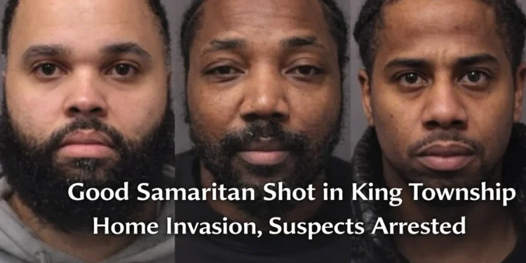 good samaritan shot in king township home invasion, suspects arrested