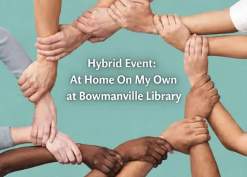 hybrid event at home on my own at bowmanville library