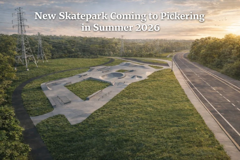 new skatepark coming to pickering in summer 2026