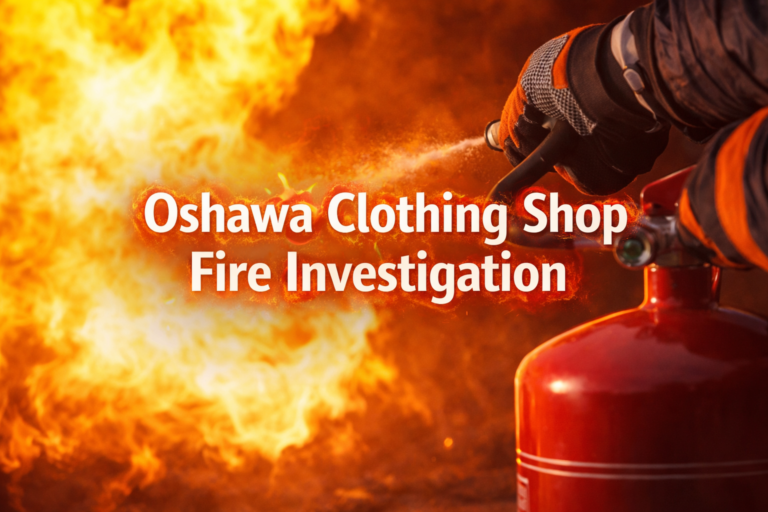 oshawa clothing shop fire investigation