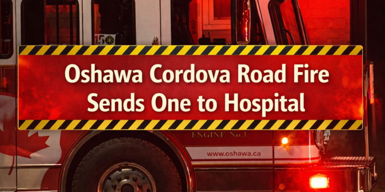 oshawa cordova road fire sends one to hospital
