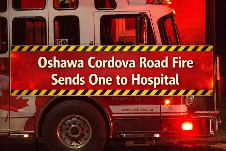 oshawa cordova road fire sends one to hospital