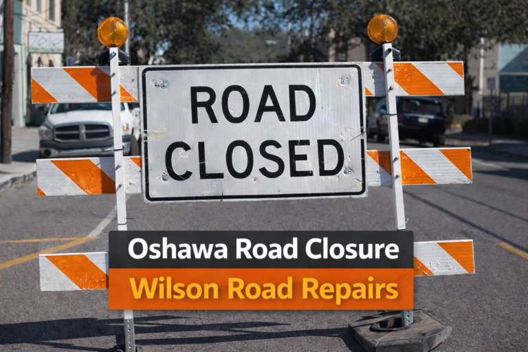 oshawa road closure wilson road repairs
