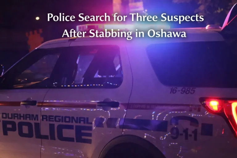 police search for three suspects after stabbing in oshawa