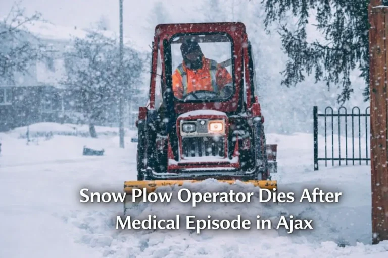 snow plow operator dies after medical episode in ajax