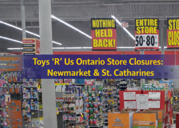 toys “r” us ontario store closures newmarket st catharines