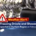 weather alert freezing drizzle and showers expected in durham region on february 19