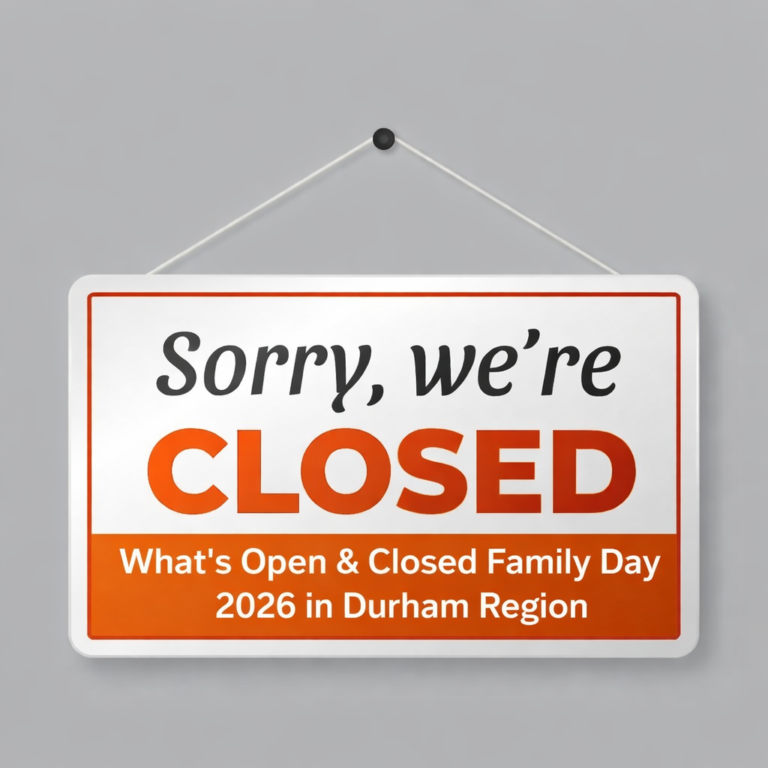 what’s open & closed family day 2026 in durham region