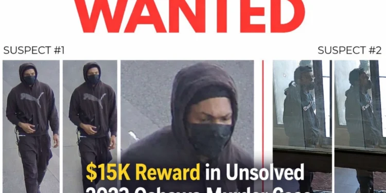 15k reward unsolved 2023 oshawa murder case