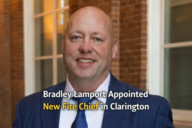 bradley lamport appointed new fire chief in clarington