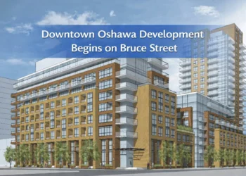 downtown oshawa development begins on bruce street
