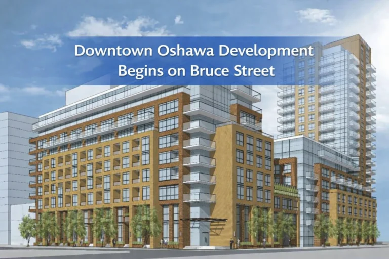 downtown oshawa development begins on bruce street