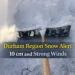 durham region snow alert 10 cm and strong winds