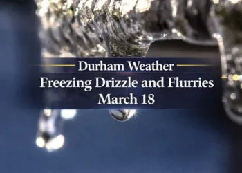 durham weather freezing drizzle and flurries march 18