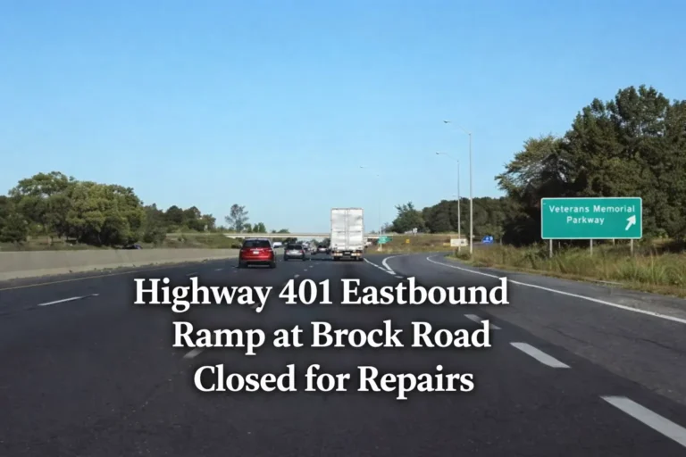 highway 401 eastbound ramp at brock road closed for repairs