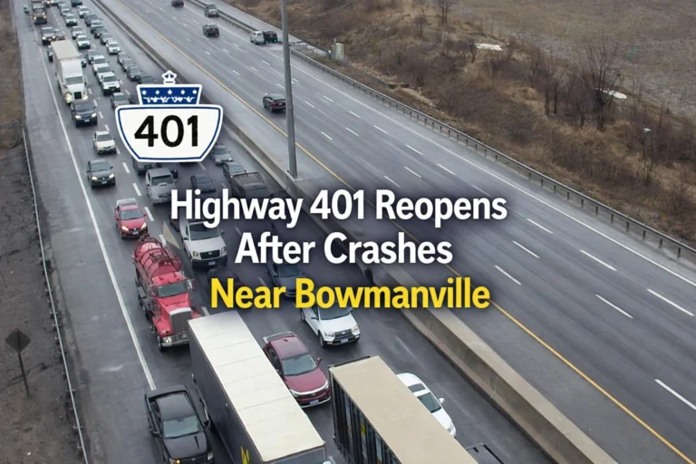 highway 401 reopens after crashes near bowmanville