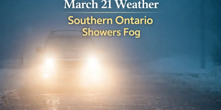 march 21 weather southern ontario showers fog