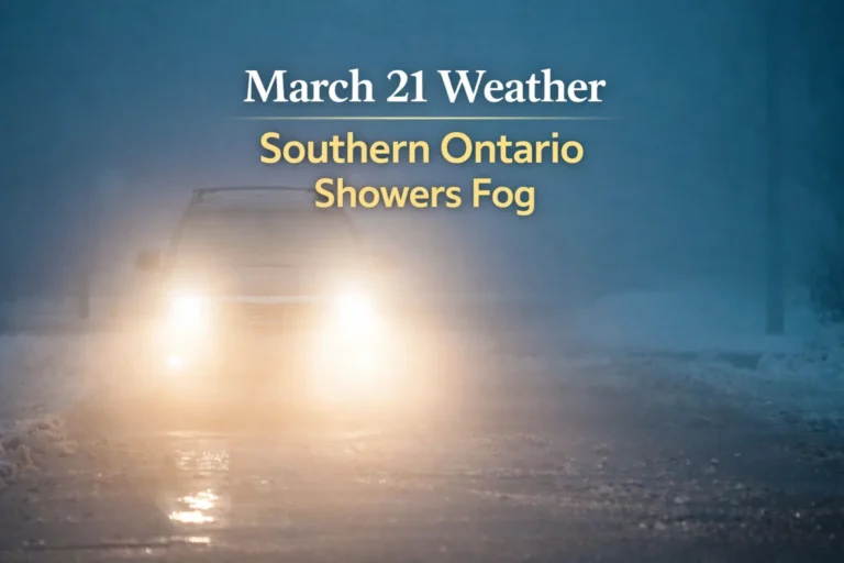 march 21 weather southern ontario showers fog