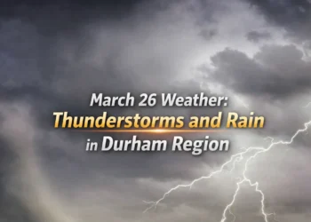 march 26 weather thunderstorms and rain in durham region