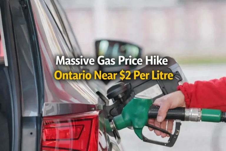massive gas price hike ontario near $2 per litre