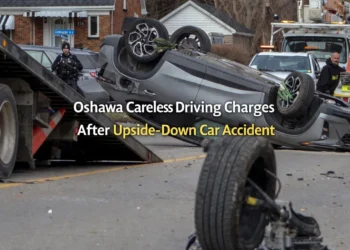 oshawa careless driving charges after upside down car accident