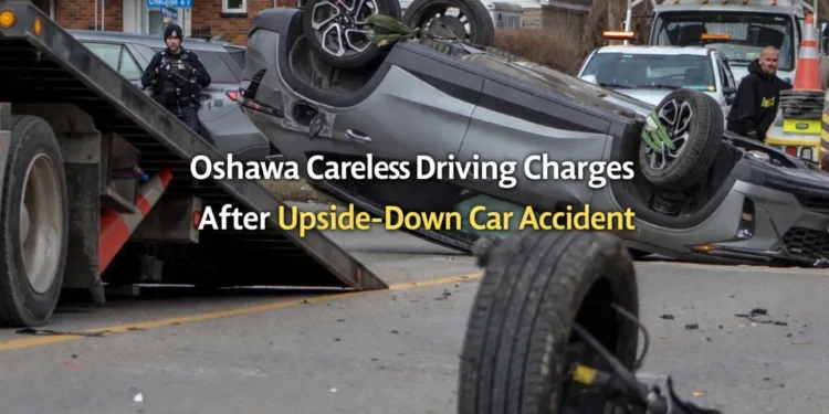 Careless Driving Charges Filed After Oshawa Accident Leaves Car Upside-Down oshawa careless driving charges after upside down car accident