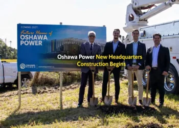 oshawa power new headquarters construction begins