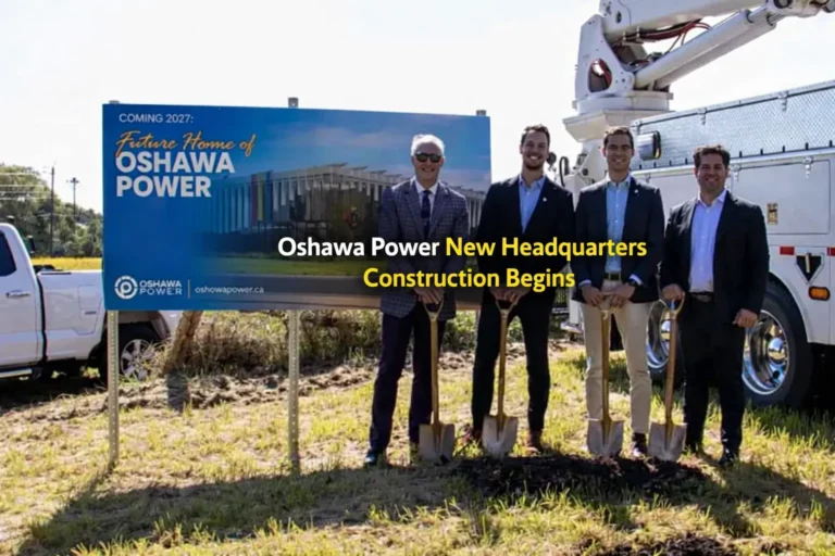 oshawa power new headquarters construction begins