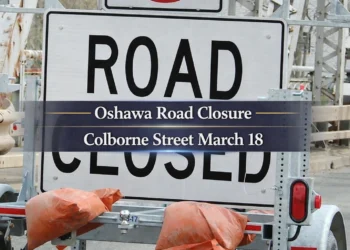 oshawa road closure colborne street march 18