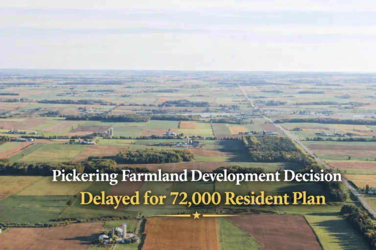 pickering farmland development decision delayed for 72,000 resident plan