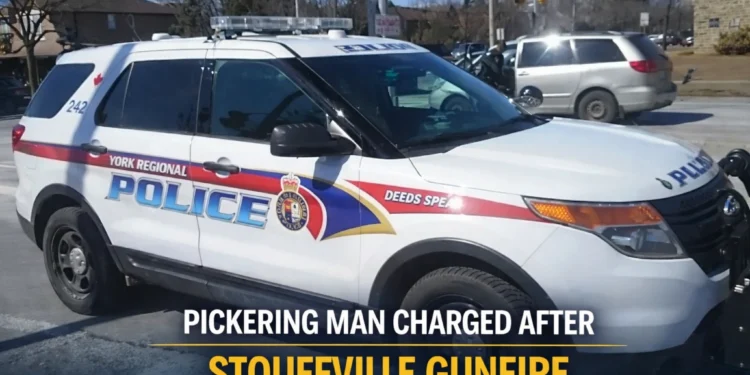 pickering man charged after stouffville gunfire