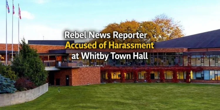 rebel news reporter accused of harassment at whitby town