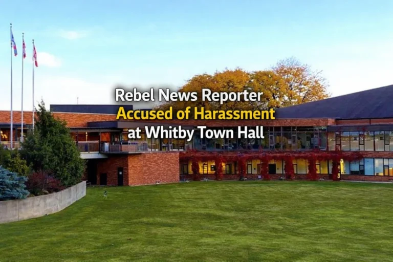 rebel news reporter accused of harassment at whitby town