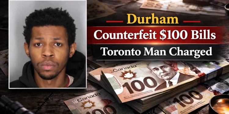 toronto man charged after alleged counterfeit $100 bills used in durham region