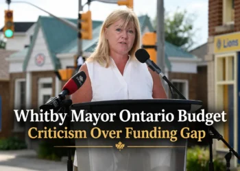 whitby mayor ontario budget criticism over funding gap