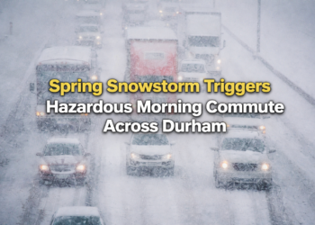 Spring Snowstorm Triggers Hazardous Morning Commute Across Durham